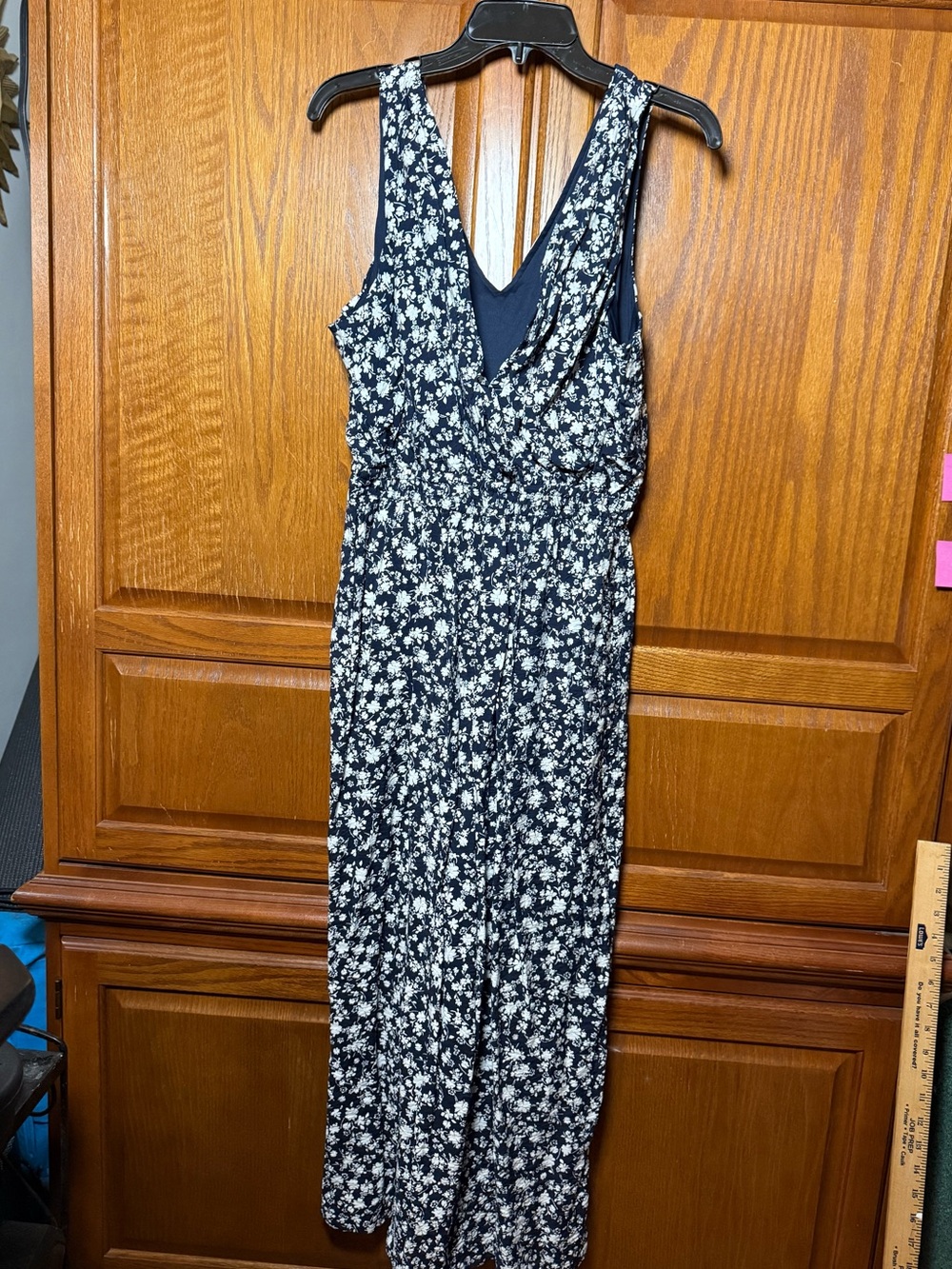 Maurices Navy and White Floral jumper